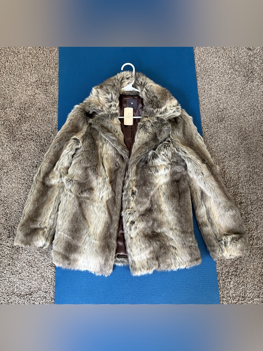 Forever21 Brand new Luxury Faux Fur Coat in Taupe